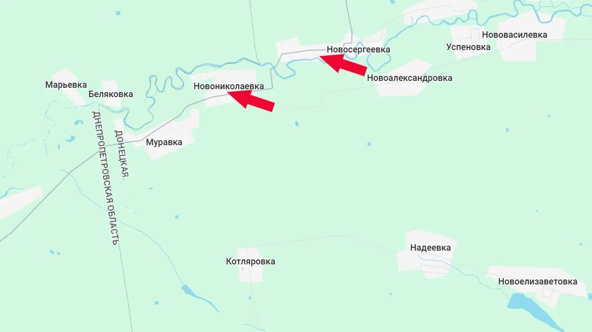 Phán đoán RFAF đang dốc sức tấn công vào phía Nam Donetsk, Bộ Tổng tham mưu AFU đang cố gắng xây dựng một tuyến phòng thủ mới ở phía đông vùng Dnepropetrovsk tại khu vực các làng Mezhevaya và Novopavlovka.
