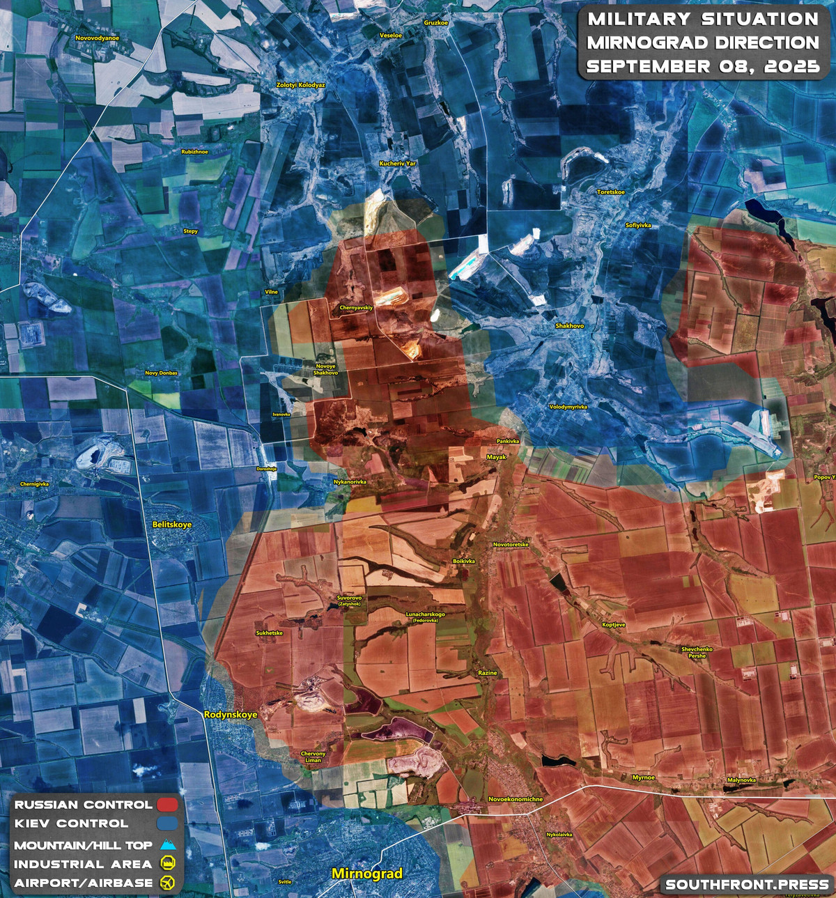 Ví dụ, một cuộc phản công gần đây của AFU được lên kế hoạch dọc theo tuyến Nykanorivka-Mayak, nhằm mục đích cắt đứt lực lượng Nga ở phía bắc. Tuy nhiên, quân Nga, được chuẩn bị kỹ lưỡng, đã phát động các cuộc phản công đồng thời từ cả phía bắc và phía nam Nykanorivka, tạo thành một thế gọng kìm.