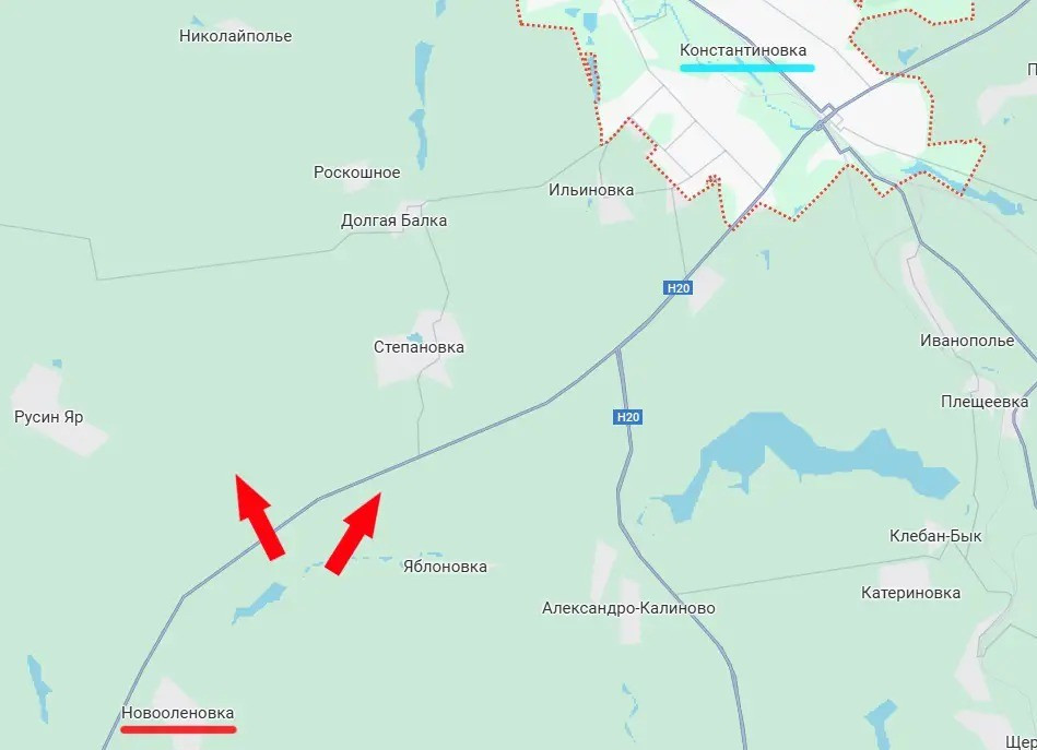 Quân đội Nga (RFAF) tiếp tục tấn công trên khắp chiến trường; những người lính Nga, bất kể những chuyện gì đang xảy ra ở hậu phương, vẫn tiếp tục thực hiện nhiệm vụ chiến đấu. Các đơn vị bộ binh cơ giới của Cụm quân Trung tâm RFAF, đã kiểm soát thêm vài kilômét vuông trên tuyến đường Pokrovsk - Konstantinovka, và đã tiến về phía bắc Novoolenivka.