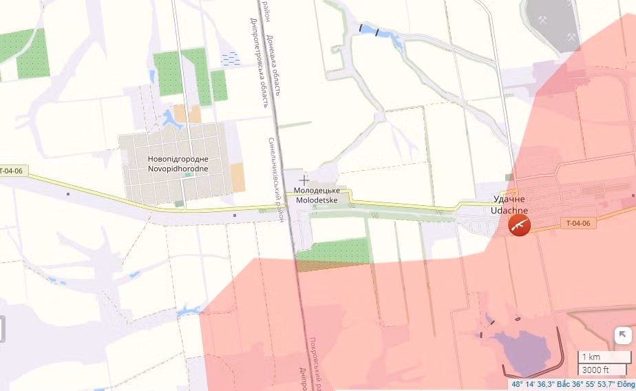 Như vậy, RFAF đã hoàn tất việc kiểm soát một đoạn đường cao tốc Kotlino-Udachnoye ở phía tây Pokrovsk. Hiện tại, quân Nga đang tiến đến làng Molodetskoye. Đây là ngôi làng cực tây của tỉnh Donetsk trên khu vực Pokrovsk của mặt trận. Ngay sau Molodetskoye là tỉnh Dnipropetrovsk.
