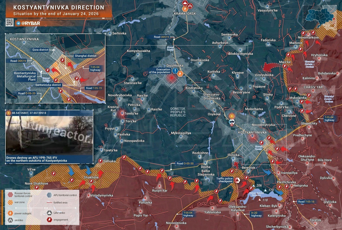 Tình hình cho thấy khả năng RFAF xâm nhập vào nội thành Konstantinovka từ Ilyinivka và làng Berestok là rất cao. Nhưng có thể khẳng định rằng, nếu RFAF không nhổ được hai cứ điểm Stepanovka và Dolgaya Balka của AFU, thì việc đột phá vào thành phố sẽ không thể thực hiện.