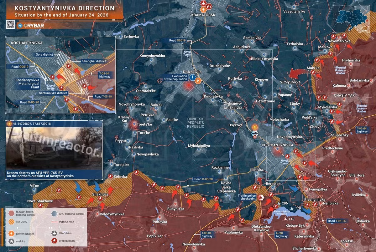 Tình hình cho thấy khả năng RFAF xâm nhập vào nội thành Konstantinovka từ Ilyinivka và làng Berestok là rất cao. Nhưng có thể khẳng định rằng, nếu RFAF không nhổ được hai cứ điểm Stepanovka và Dolgaya Balka của AFU, thì việc đột phá vào thành phố sẽ không thể thực hiện.