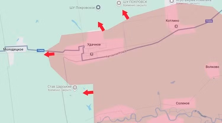 Trong khi đó, lực lượng Nga đã chiếm được làng Udachne, phía tây nam Pokrovsk; đây không chỉ là khu mỏ than lớn nhất ở Donbass, mà còn giúp RFAF mở thêm một đầu cầu tấn công nữa vào tỉnh Dnipropetrovsk, bên cạnh đầu cầu Dobropillia.
