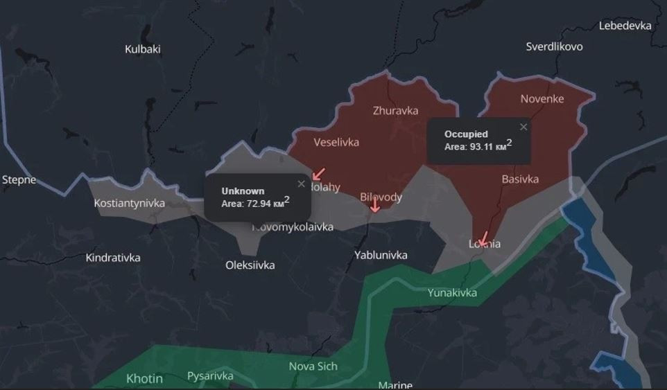 Sau đó, trận Kursk diễn ra trên quy mô lớn, RFAF cũng đẩy lùi lực lượng quân Ukraine về Sumy và thiết lập vùng đệm an ninh, nên quân Ukraine không thể vượt biên theo hướng Kursk. Và AFU lại quay về xâm nhập vào tỉnh Bryansk của Nga.