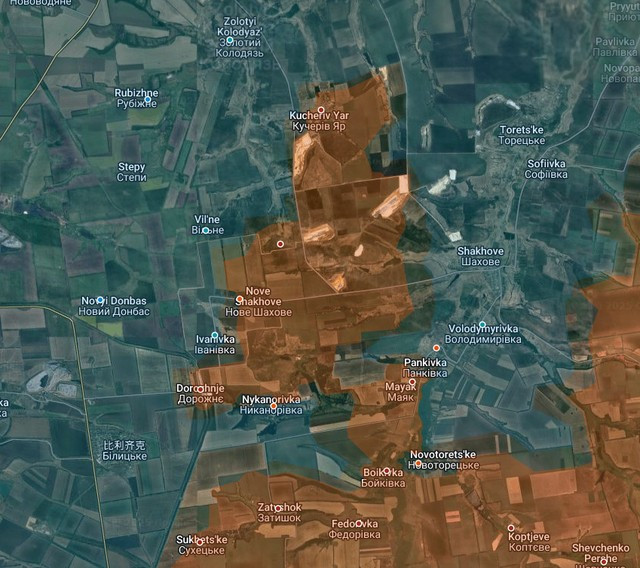 Cùng với việc tăng sức ép bao vây Pokrovsk, thì mũi thọc sâu Dobropolye (phía bắc Pokrovsk) của Nga tiếp tục mở rộng. Theo kênh Readovka, RFAF đã giành quyền kiểm soát Volodymyrivka, ở chân của mũi thọc sâu Dobropolye, đặt ra một thách thức lớn cho quân Ukraine phản công.