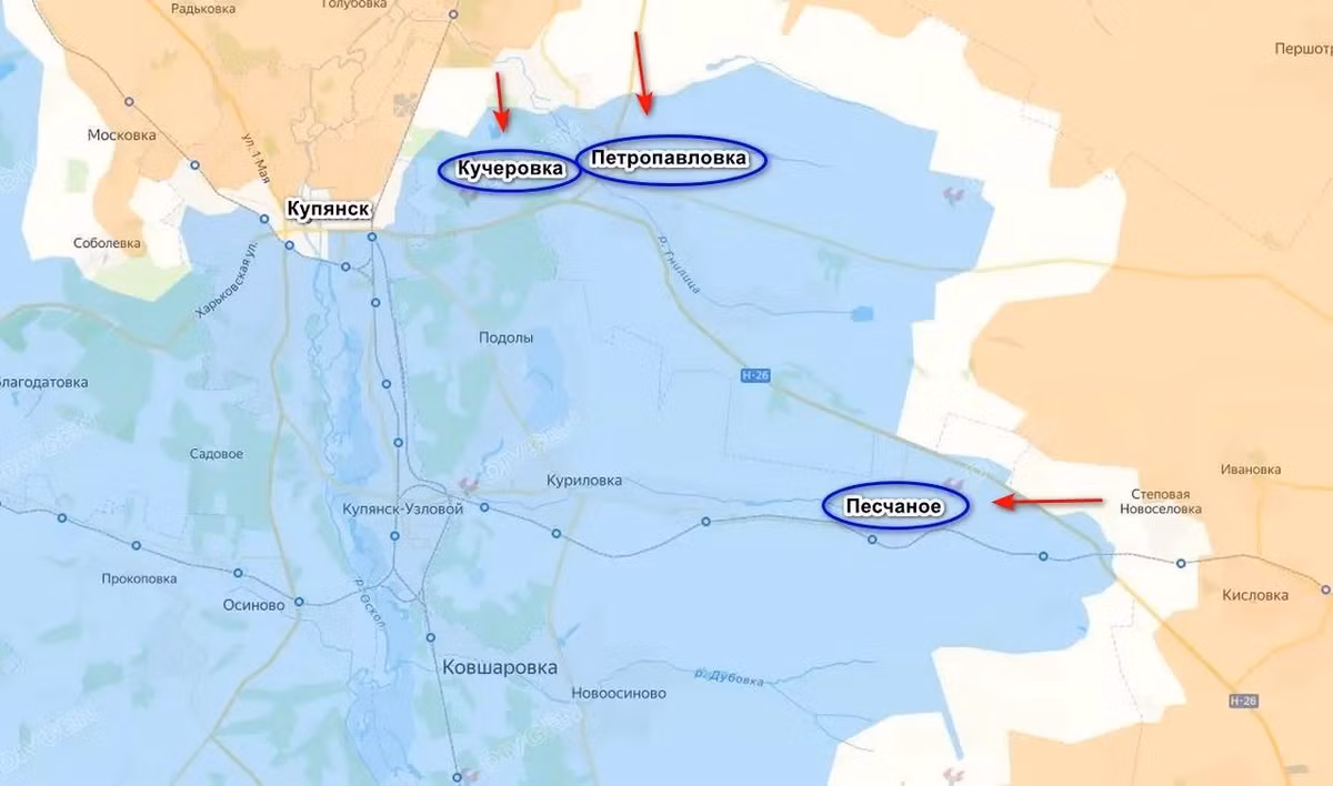 Cần lưu ý rằng ở phía đông Kupyansk, quân Ukraine có một tuyến phòng thủ khá vững chắc, mà RFAF đã không thể xuyên thủng trong một thời gian dài. Đã có những tiến triển ở đây, nhưng chủ yếu là về mặt chiến thuật, với các trận đánh giành vị trí ác liệt đang diễn ra, và cả hai bên đều đang tích cực sử dụng pháo binh và UAV FPV.