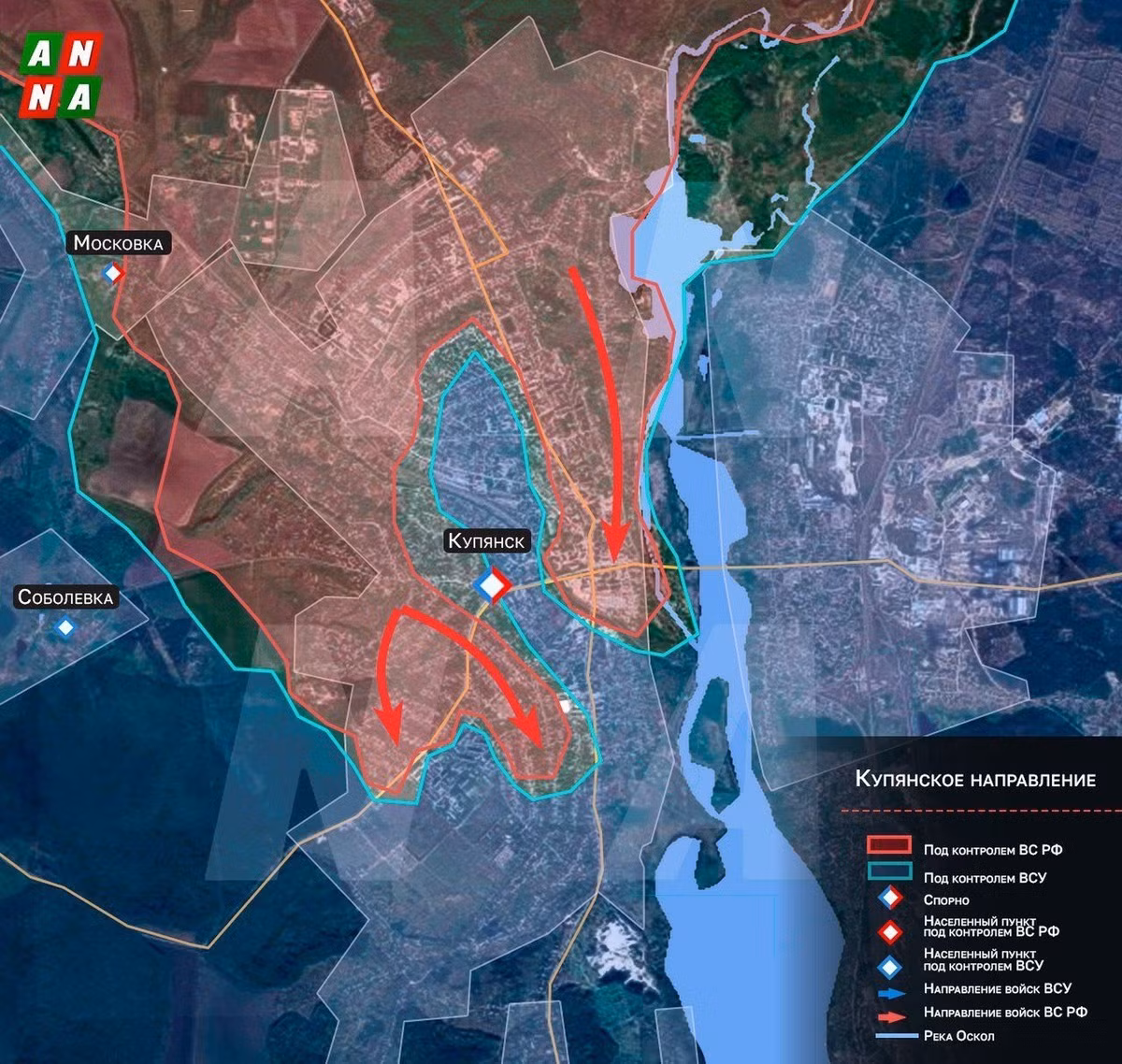 Trang Military Review cho biết, các đơn vị xung kích của RFAF tiếp tục đánh bật quân Ukraine khỏi Kupyansk. Sau khi chiếm được khu vực gần chợ ô tô, quân Nga đã vượt qua được đường sắt gần ga Estakadnaya (Estakadny) và kiểm soát khu vực giữa phố Studencheskaya và phố Grigory Skovorody. Hơn nữa, một khu vực khá rộng lớn ở phía bắc phố Kuznechnaya, bao gồm cả ga Kupyansk-Yuzhny, đã nằm trong tầm kiểm soát của quân Nga.
