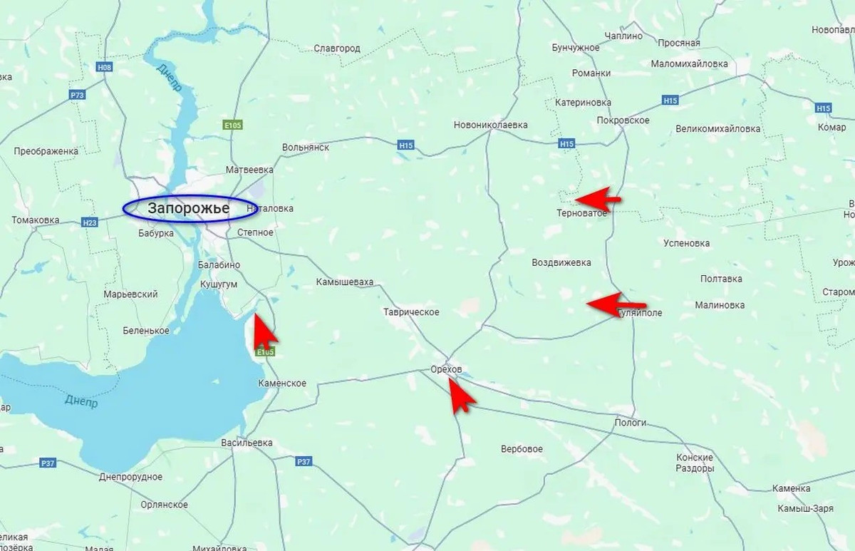 Thông tin cũng đã được xác nhận rằng lực lượng Nga đang cố gắng đột phá đến Rechnoye, phía bắc làng Primorskoye, nhưng quân Ukraine hiện đang ngăn chặn bằng cách sử dụng một số lượng lớn UAV FPV. Phía bắc Stepnogorsk, quân Nga đang cố gắng đang quét sạch các vị trí của quân Ukraine trong rừng và cũng đang tấn công gần Veselyanka.