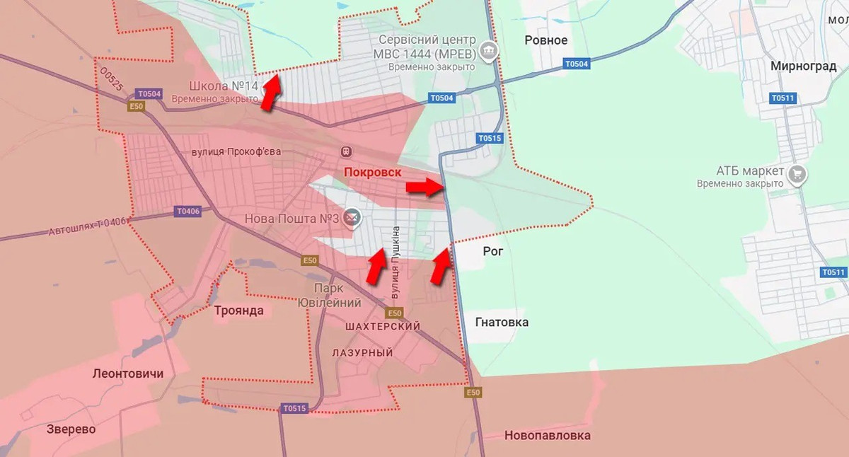 Chuyên gia quân sự Ukraine Konstantin Mashovets, dẫn nguồn tin từ mặt trận Pokrovsk, cho biết RFAF đã cắt đứt được tuyến đường cao tốc dẫn đến Pavlograd, đe dọa hệ thống phòng thủ của Ukraine ở các hướng tiếp cận phía tây thành phố.