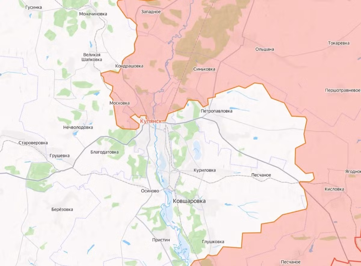 Kênh Military Summary cho biết, Sư đoàn bộ binh cơ giới số 68 của Tập đoàn quân liên hợp số 6 thuộc Quân khu Leningrad, đã tiến hành các cuộc tấn công ở phía bắc Kupyansk (Kolodeznoye, Kutkovka, Doroshovka) và phía đông Kupyansk (Petropavlovka, Peschanoye, Stepovaya Novosyolovka), dưới sự yểm trợ của đơn vị UAV Molniya.