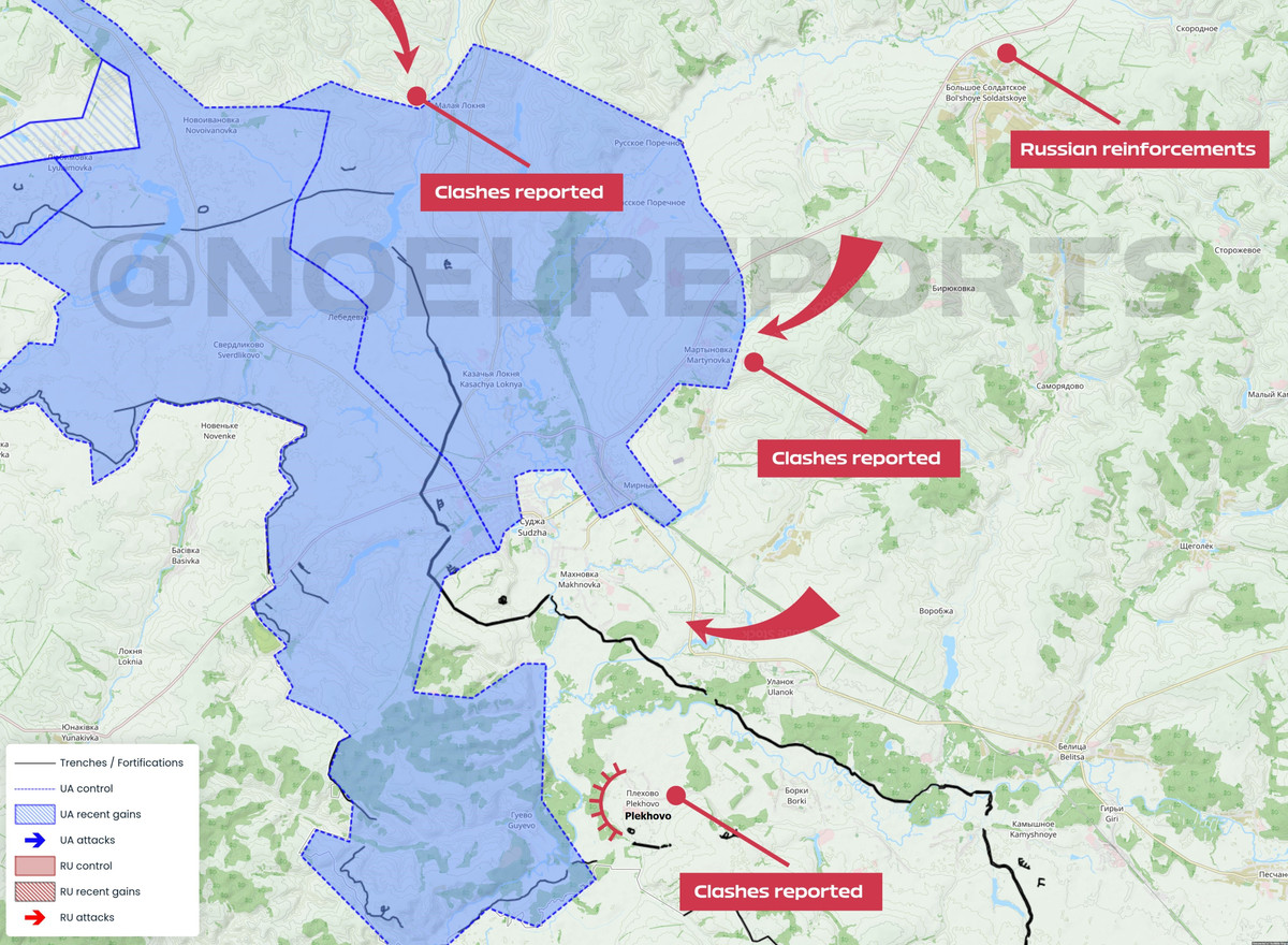 Sau khi AFU đột kích bất ngờ vào khu vực tỉnh Kursk của Nga, họ đã chiếm đóng hàng nghìn km2 lãnh thổ Nga, tập trung tại thị trấn Sudzha. Ngôi làng Plekhovo nằm cách thị trấn Sudzha 10 km về phía nam, gần giáp với biên giới Nga-Ukraine.