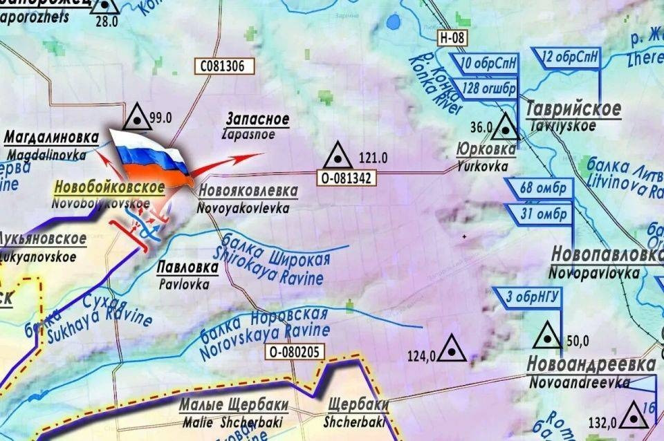 Giao lộ các tuyến đường thuộc phòng tuyến Magdalinovka-Novoyakovlevka là tuyến đường tiếp tế quan trọng cho nhóm quân Ukraine ở thị trấn chiến lược Orekhiv; đầu cầu của cuộc phản công chiến lược mùa hè năm 2023 của AFU.