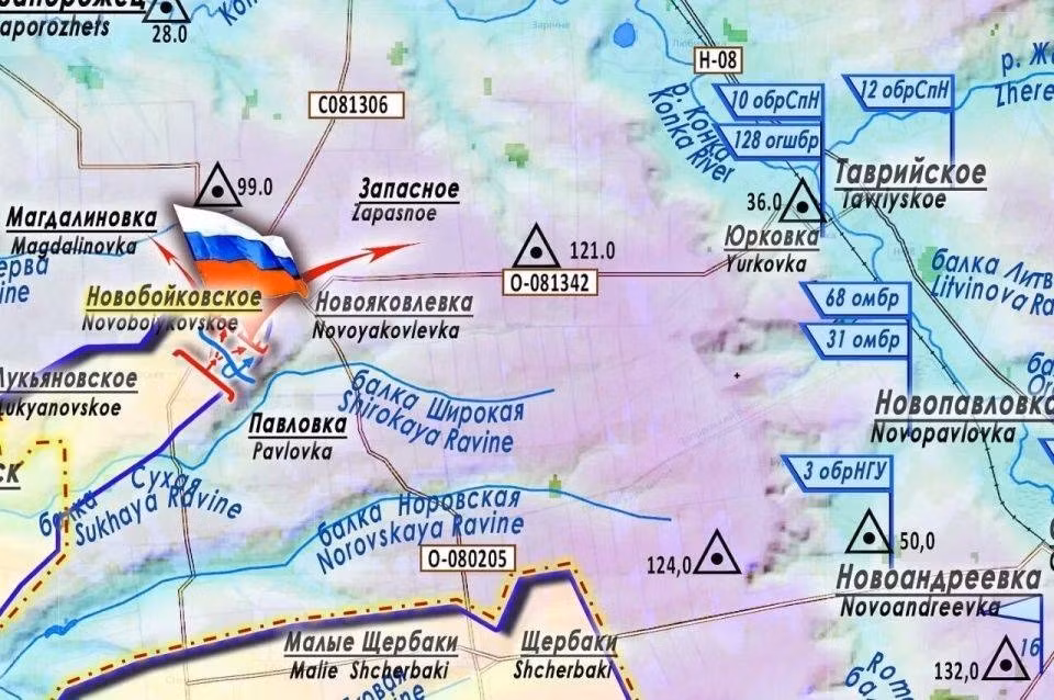 Giao lộ các tuyến đường thuộc phòng tuyến Magdalinovka-Novoyakovlevka là tuyến đường tiếp tế quan trọng cho nhóm quân Ukraine ở thị trấn chiến lược Orekhiv; đầu cầu của cuộc phản công chiến lược mùa hè năm 2023 của AFU.