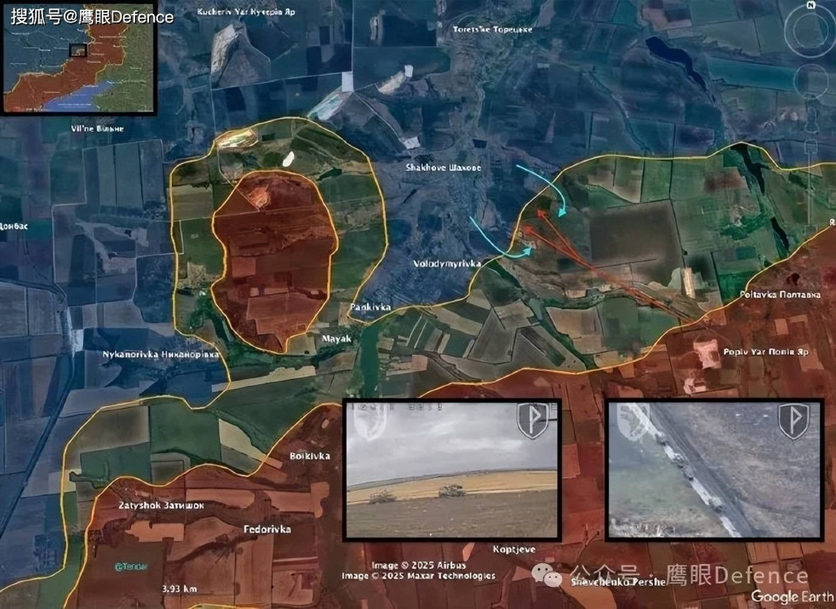 Những ngày cuối tháng 10, Cụm quân Trung tâm của Quân đội Nga (RFAF) tiếp tục phát động một chiến dịch quy mô lớn với 29 xe bọc thép hướng về phía bắc Pokrovsk, nhằm tấn công sườn Shakhove và Volodymyrivka, cách Pokrovsk khoảng 18 km về phía đông bắc.