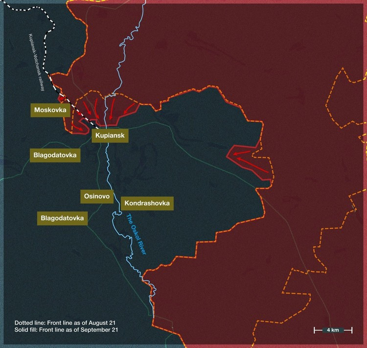 Quân đội Nga đã thiết lập một vòng phong tỏa ba mặt xung quanh Kupyansk và bước đột phá này trong hệ thống phòng thủ của Kharkov thực sự đã bóp nghẹt AFU tại đây. Truyền thông Ukraine lo ngại rằng nếu Nga tiếp tục cắt đứt đường cao tốc P46, lực lượng phòng thủ của họ ở khu vực Kharkov sẽ rơi vào cảnh túng quẫn, hết đạn và lương thực.