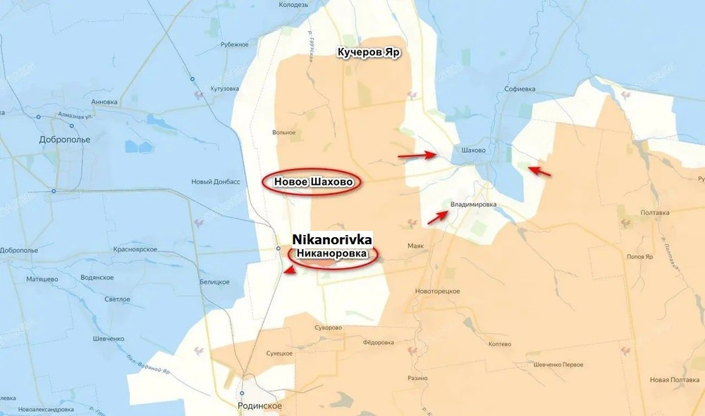 Việc tái kiểm soát Nikanorivka, giúp RFAF “thông chốt” từ phía bắc thị trấn Rodynske tới tận khu vực Kucherov Yar và Zolotoy Kolodez, ổn định và mở rộng hành lang tiếp tế cho quân Nga tại khu vực xa nhất của “mấu lồi” Dobropolsky, là Kucherov Yar và Zolotoy Kolodez.