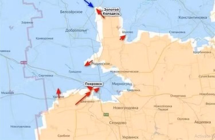 Kênh AMK Mapping đưa tin, trên khu vực thọc sâu Dobropolye của mình, quân đội Nga tiếp tục tiến vào khu vực trung tâm hậu cần Shakhove và đã đạt được những bước tiến vững chắc về phía ngôi làng này.