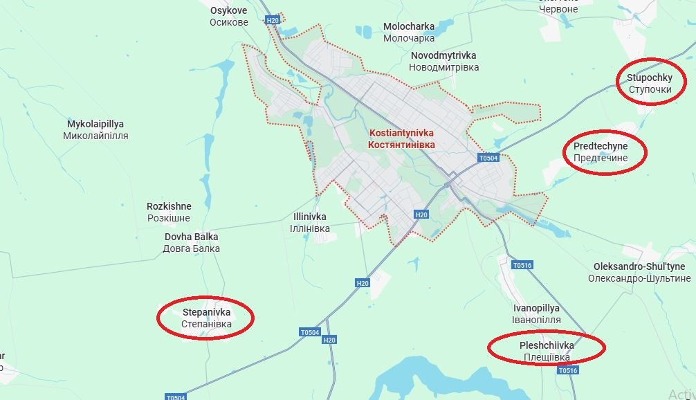 Ở phía tây bắc hồ Kleban-Byk, mục tiêu chiếm làng Stepanivka được dự đoán sẽ diễn ra, điều này sẽ đưa các đơn vị Nga đến sườn phía tây của Konstantinivka. Sau đó, thành phố sẽ bị tấn công từ 3 hướng cùng lúc.