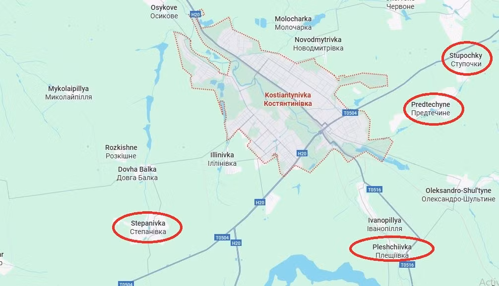 Ở phía tây bắc hồ Kleban-Byk, mục tiêu chiếm làng Stepanivka được dự đoán sẽ diễn ra, điều này sẽ đưa các đơn vị Nga đến sườn phía tây của Konstantinivka. Sau đó, thành phố sẽ bị tấn công từ 3 hướng cùng lúc.