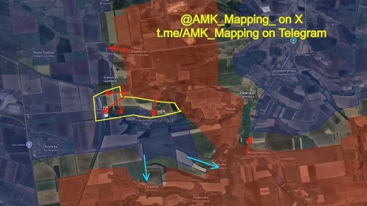 Chuyên gia quân sự Nga Alexey Anpilogov bình luận trên trang Readovka, cho biết trong suốt tháng qua, AFU đã cố gắng cắt đứt mũi thọc sâu này khỏi Rodinske và Shakhove, nhưng cuộc phản công đã thất bại. Ngoài ra, RFAF tái chiếm Vladimirivka, giúp RFAF tiếp cận đường đến Shakhove, tuyến huyết mạch cung cấp cho cuộc phản công của AFU.