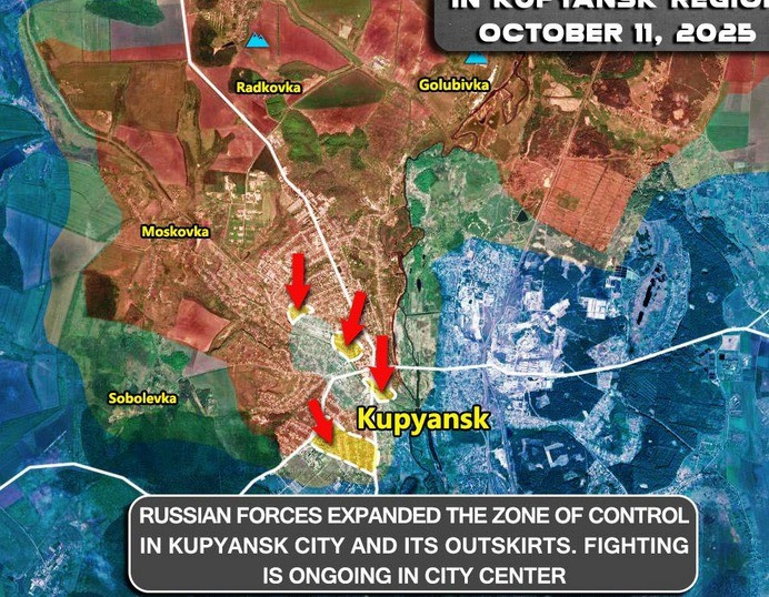 Kênh Adequate Kharkiv Resident đưa tin, các đơn vị tấn công của Cụm quân phía Tây RFAF, dưới sự yểm trợ hỏa lực dày đặc, đã cải thiện đáng kể lợi thế chiến thuật của mình bằng cách vượt sông Oskol ở phía nam Kupyansk, gần làng Senkovo.