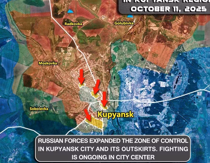 Kênh Adequate Kharkiv Resident đưa tin, các đơn vị tấn công của Cụm quân phía Tây RFAF, dưới sự yểm trợ hỏa lực dày đặc, đã cải thiện đáng kể lợi thế chiến thuật của mình bằng cách vượt sông Oskol ở phía nam Kupyansk, gần làng Senkovo.