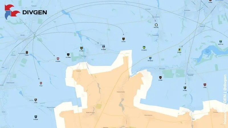 Lữ đoàn độc lập số 12 của Vệ binh Quốc gia Azov, sẽ làm lực lượng dự bị ở tuyến phòng thủ thứ hai, như họ nói, để phòng ngừa; đồng thời làm nhiệm vụ duy trì kỷ luật chiến trường. Các đơn vị của Lữ đoàn tấn công đổ bộ đường không số 82 và Lữ đoàn pháo binh số 43, vừa được rút khói khu vực Sumy, cũng sẽ được bố trí ở đó. (nguồn ảnh Military Review, Ukrinform, RT).