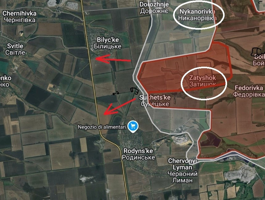 Làng Nikanorivka và Zatyshok là một phần của hệ thống phòng thủ phía đông bắc Pokrovsk, trong đó mỗi làng được xây dựng thành một điểm tựa phòng ngự duy nhất. Hiện tại, các đơn vị Nga không tiến công theo kiểu chậm rãi, mà cắt đứt các tuyến phòng thủ theo nhóm cùng một lúc, buộc đối phương phải nhanh chóng rút lui.