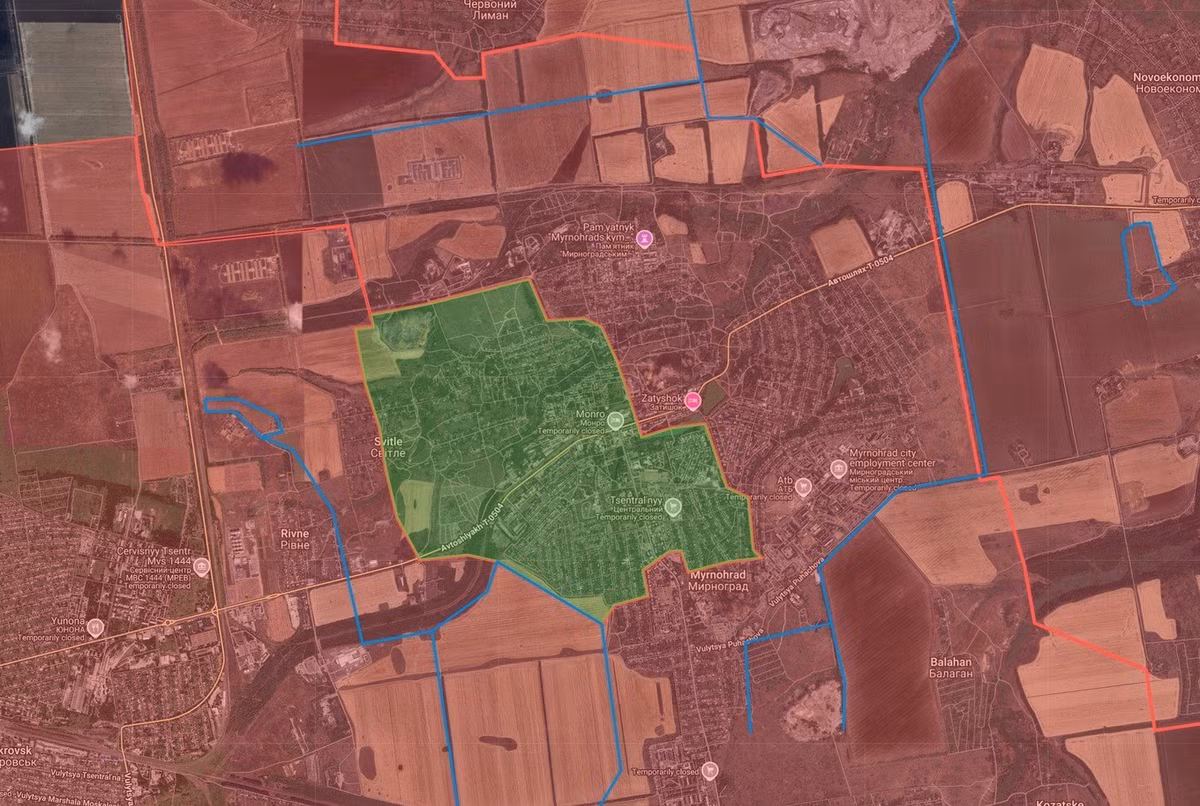 Các chuyên gia Ukraine nhận định, ngay cả trên lý thuyết, quân Ukraine cũng không có cơ hội phá vây. Trong khi đó, Kiev tiếp tục khẳng định, quân phòng thủ Ukraine đang "anh dũng giữ vững phòng tuyến" ở Myrnohrad. Bộ Tổng tham mưu AFU tiếp tục khẳng định, quân Ukraine tiếp tục chiến đấu ở Pokrovsk.