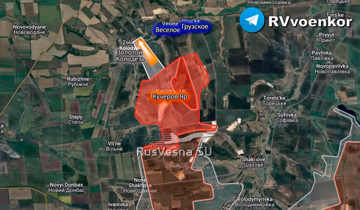 Vào tối ngày 8/10, kênh RVvoenkory đưa tin rằng, các đơn vị thuộc Cụm quân Trung tâm RFAF, đã chiếm được làng Ivanivka và tiến gần làng Zatyshok, sau đó tiến vào làng Zolotoy Kolodez, chiếm giữ vùng ngoại ô phía nam và một phần trung tâm ngôi làng.