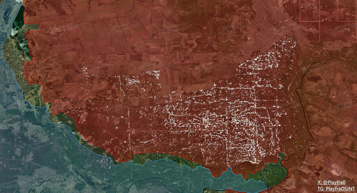 Ngoài mặt trận Pokrovsk, tình hình ở các hướng khác cũng không mấy khả quan. Tại Lyman, trận chiến giành khu rừng bảo tồn Serebryanskoy (Nga gọi là Kremensky), rào cản tự nhiên ở cực đông của thành phố, đã gần kết thúc. Quân Nga đã đẩy lùi phần lớn quân Ukraine ra khỏi khu rừng chỉ trong một tháng, chiếm đóng khoảng 80 km vuông.
