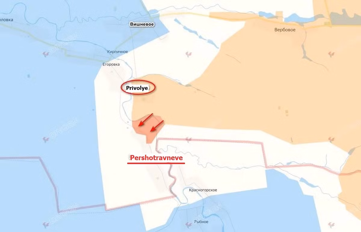 Trang Military Review của Nga cho biết, Cụm quân phía Đông (Cụm Vostok) của quân đội Nga (RFAF), tiếp tục tiến công vào khu vực Dnipropetrovsk. Hôm nay, Military Review đưa tin Tập đoàn quân 36 thuộc Cụm Vostok, đã vượt sông Yanchur và tiến vào phía bắc làng Pershotravneve.