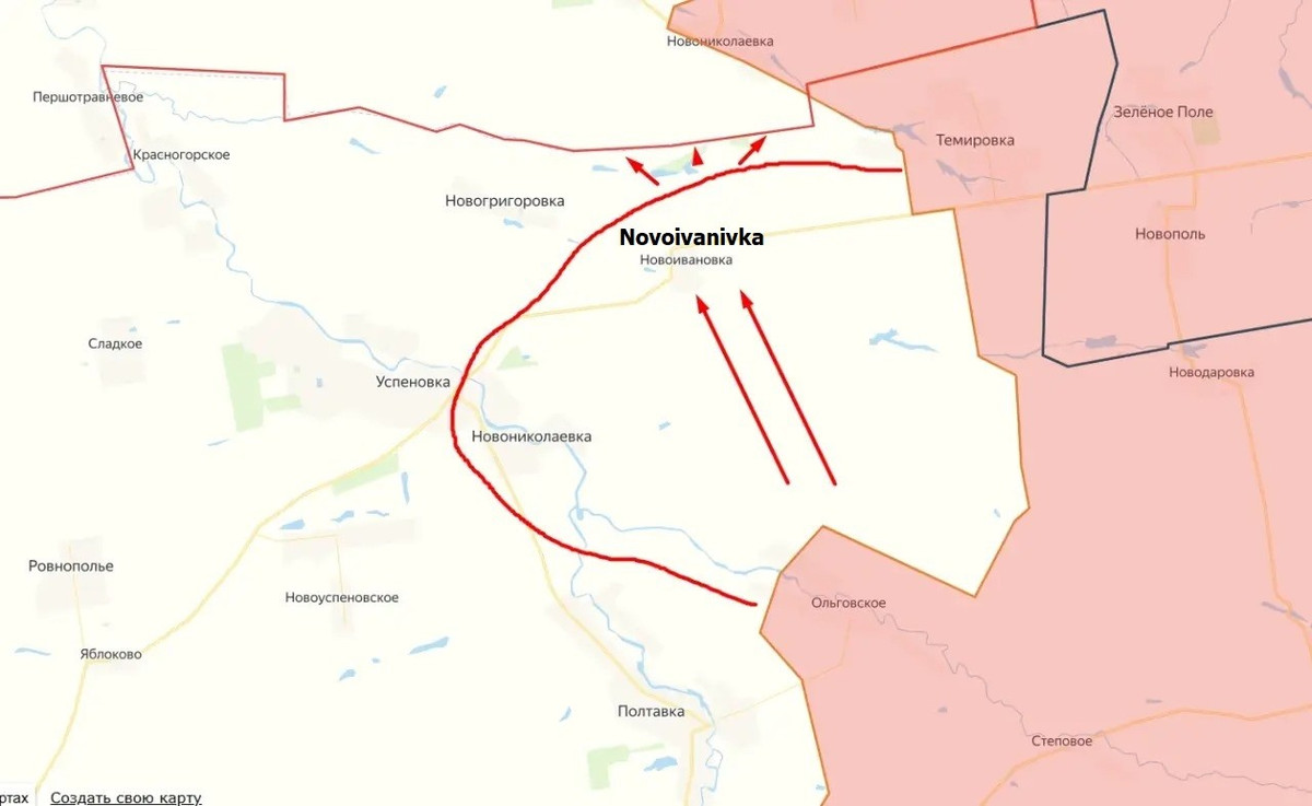 Lữ đoàn Primorye thuộc Tập đoàn quân 5 Cụm Vostok cũng đang giành được nhiều thắng lợi về lãnh thổ. Họ đang đẩy lùi quân Ukraine ra khỏi vành đai rừng phía tây Novoivanivka và Ol'hivs'ke.