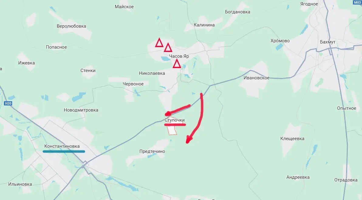 Tầm quan trọng của ngôi làng tương đối nhỏ này, khó có thể được đánh giá quá cao. Thực tế là việc kiểm soát Stupochki giúp RFAF tăng áp lực lên số quân Ukraine còn lại ở phía tây nam Chasov Yar. Đồng thời, quân Nga cũng có cơ hội tạo thành một gọng kìm bao vây đối với thành phố Konstantinovka.