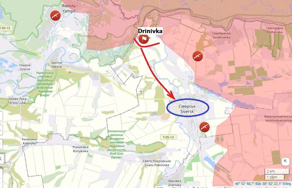 Nhà phân tích quân sự Nga Andriy Marochko, tin rằng việc chiếm được Dronivka là chìa khóa cho RFAF tiến xa hơn về phía Siversk. Giờ đây, quân Nga có cơ hội tiếp tục tấn công và bao vây quân Ukraine gần Seversk, tạo tiền đề cho một cuộc đột phá lớn vào thành phố tiền tiêu này.