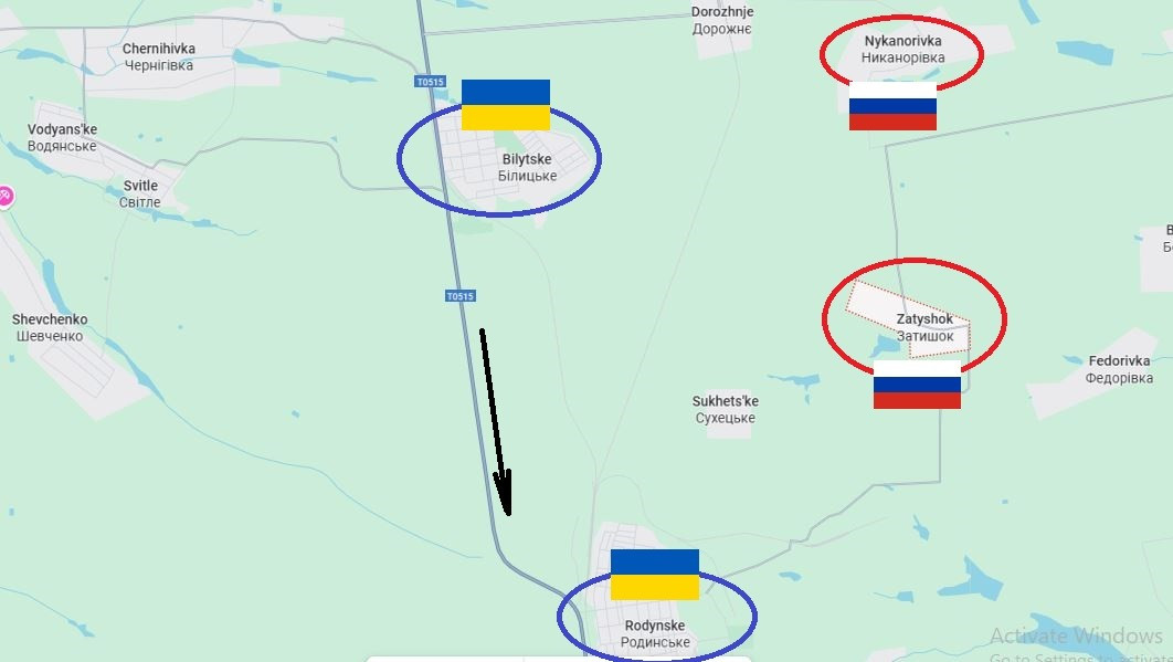 Các khu định cư Nikanorovka (Zapovednoye) và Suvorovo (Zatyshok) tạo thành rìa phía trước của khu vực trung tâm vận tải của AFU gần Dorozhnoye - Belitskoye. Tuyến đường tiếp tế bên hông nối Pokrovsk với các nhóm AFU ở phía bắc thành phố và khu vực Kramatorsk đã bị cắt đứt trên thực tế. (nguồn ảnh Military Review, Ukrinform, Kyiv Post).