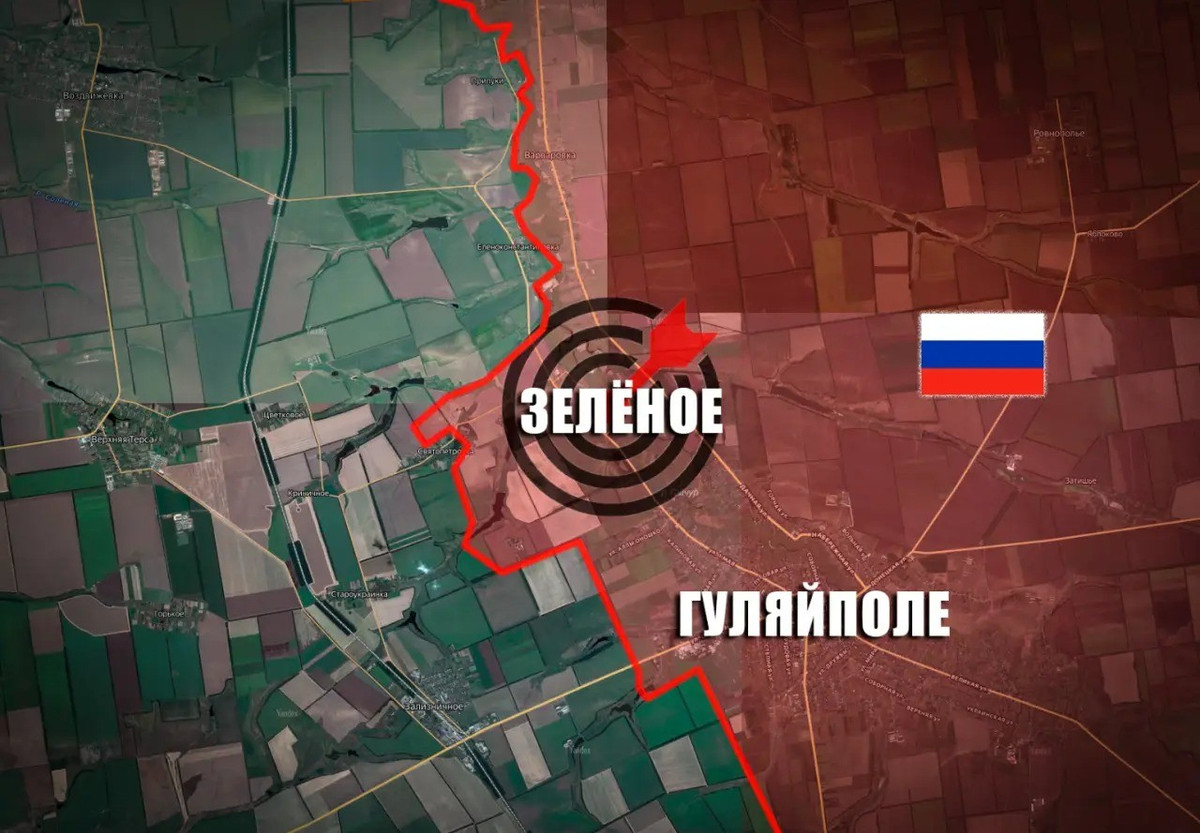 Trên hướng mặt trận Zaporozhye, ở phía nam Ukraine, các đơn vị thuộc Cụm quân phía Đông (Cụm Vostok) và Cụm quân Dnepro của RFAF, đang đẩy nhanh tốc độ tiến công. Cụm Vostok tiến về phía tây bắc, kiểm soát ngôi làng có giá trị chiến thuật Zelenoye ở vùng Zaporizhzhia và giành quyền kiểm soát một khu vực phòng thủ rộng hơn 8 km vuông.