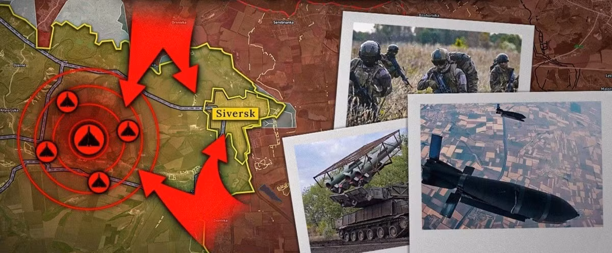 Hơn 3 năm sau, RFAF một lần nữa tiến đến thành phố. Các nhóm xung kích tiên phong của Nga đang tiến vào Lyman. Khu định cư Yampol đã được kiểm soát ở phía nam: bản đồ cho thấy thành công này sẽ giúp RFAF không chỉ kiểm soát tuyến đường vòng mà còn chiếm giữ thực tế về mặt vật lý, tận dụng nó để tạo lợi thế.