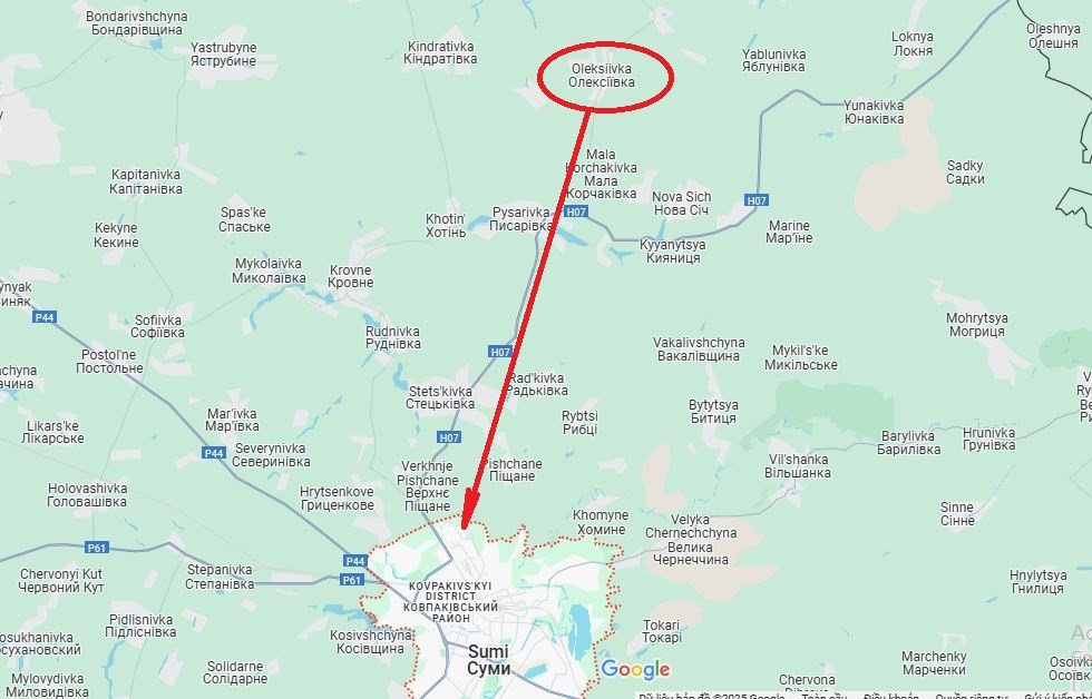 Tính đến tối ngày 31/5, khoảng cách từ các đơn vị tiền phương của Cụm quân phía Bắc, ở phía nam làng Oleksiivka, tới vùng ngoại ô phía bắc thành phố Sumy chỉ còn khoảng 18 km nữa. Đồng thời, AFU cũng đang tung lực lượng dự bị, quyết tâm giữ vững làng Yunakivka, trên hướng trục đường H07 (R200).