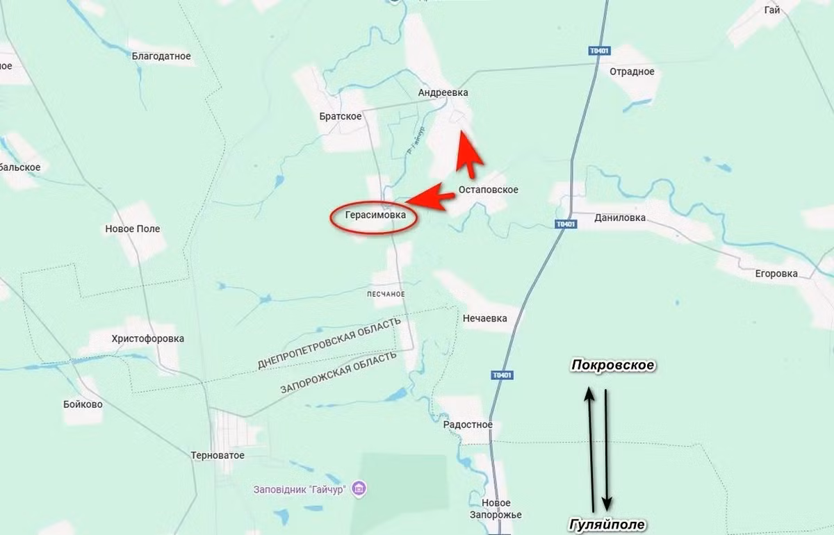 Việc hình thành đầu cầu vượt qua sông Gaichur của RFAF và áp lực ngày càng gia tăng, buộc AFU phải phân tán lực lượng dự bị vốn đã hạn chế của mình, làm suy yếu toàn bộ chiến tuyến. Việc mất quyền kiểm soát khu vực phía bắc Huliaipole, khiến tình hình của AFU tại đây đang xấu đi từng ngày. Trong khi đó, các nhóm xung kích Nga đã và đang hoạt động ở phía nam thành phố.