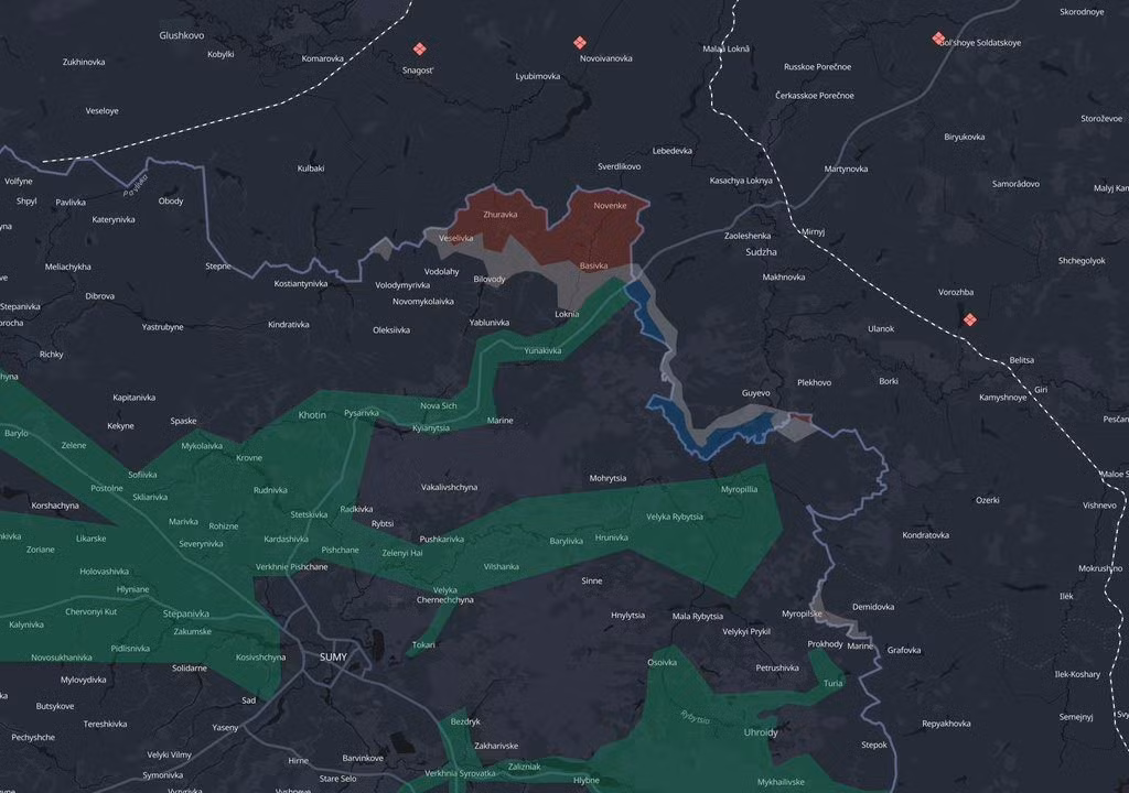 Trong trận đánh vào làng Vodolahy, khi máy bay chiến đấu Su-34 của Nga thả bom vào các mục tiêu Sumy, hệ thống phòng không Ukraine hoàn toàn không phản ứng. Các sĩ quan Pháp đã thú nhận: "Do thiếu vệ tinh và máy bay trinh sát chiến lược, không thể nhìn thấy hành động của RFAF".
