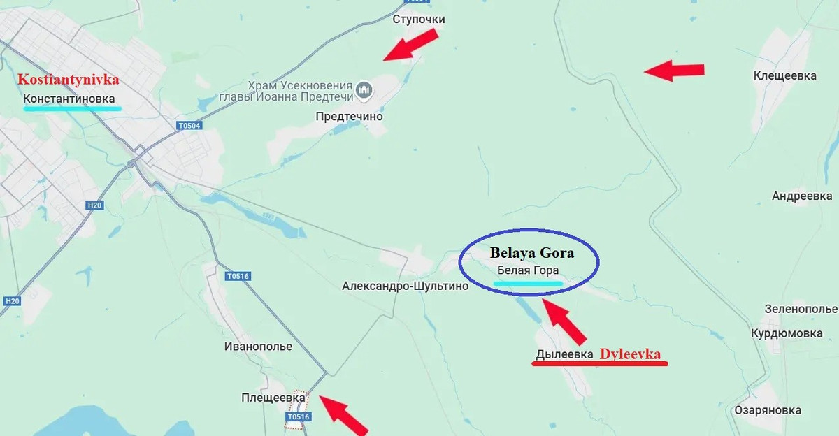 Tính đến sáng ngày 11/6, RVvoenkory cho biết, các đơn vị tấn công của Cụm quân Trung tâm RFAF đang tiến về phía làng Belaya Gora từ đầu cầu Dyleevka mà họ đã kiểm soát trước đó. Kết quả là quân Nga đã kiểm soát thêm khoảng 4 km vuông.