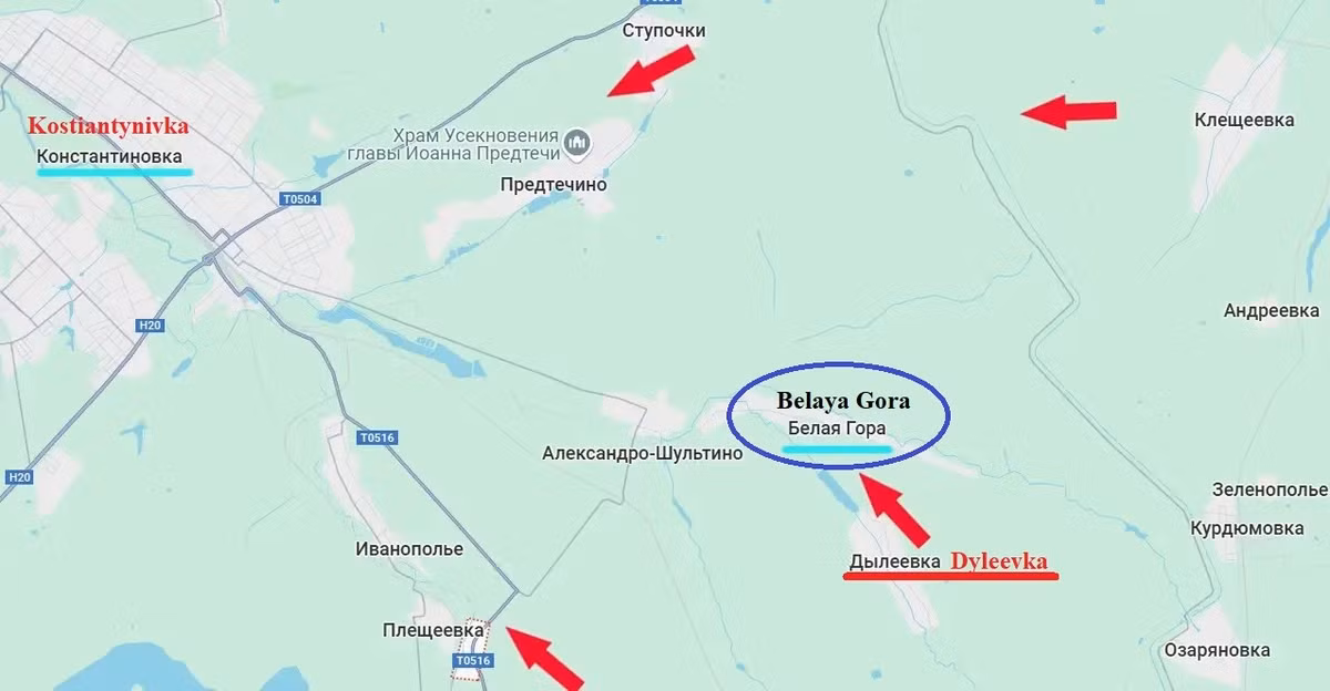 Tính đến sáng ngày 11/6, RVvoenkory cho biết, các đơn vị tấn công của Cụm quân Trung tâm RFAF đang tiến về phía làng Belaya Gora từ đầu cầu Dyleevka mà họ đã kiểm soát trước đó. Kết quả là quân Nga đã kiểm soát thêm khoảng 4 km vuông.
