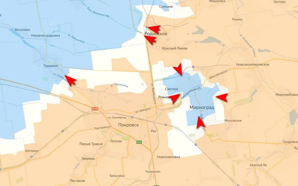 Mặt trận Pokrovsk trong những ngày qua chìm trong giá lạnh, Quân đội Nga (RFAF) với quân số và hỏa lực vượt trội, đã gần như đẩy lùi Quân đội Ukraine (AFU) ra khỏi thị trấn Rodynske và tiến vào làng Gryshino, chấm dứt nỗ lực của AFU nhằm giải tỏa các đơn vị thuộc hai lữ đoàn AFU đang bị bao vây tại khu đô thị Myrnohrad.