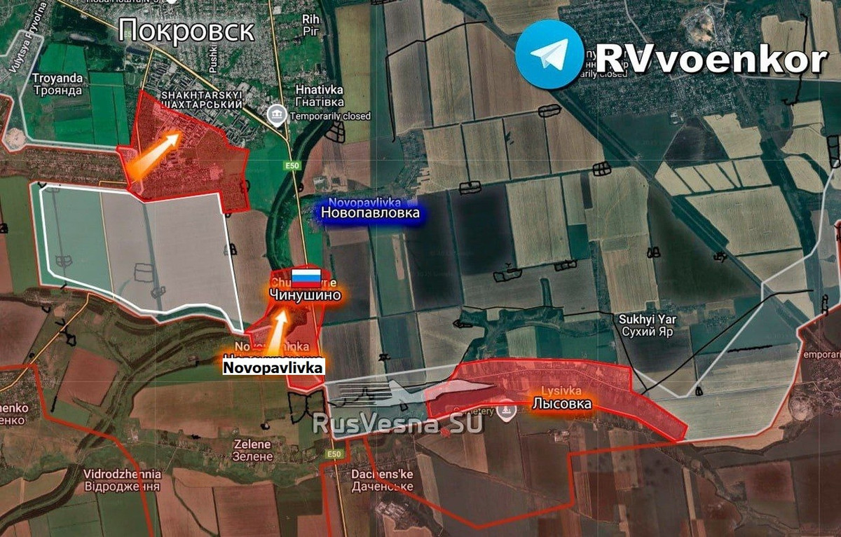 Tuy nhiên, việc RFAF chiếm được Novopavlivka, đã tạo điều kiện thuận lợi cho các đơn vị xung kích của họ tiến hành các hoạt động tác chiến tiếp theo, đó là mở rộng đầu cầu, tiến tới kiểm soát hoàn toàn sườn phía nam để tấn công Pokrovsk.