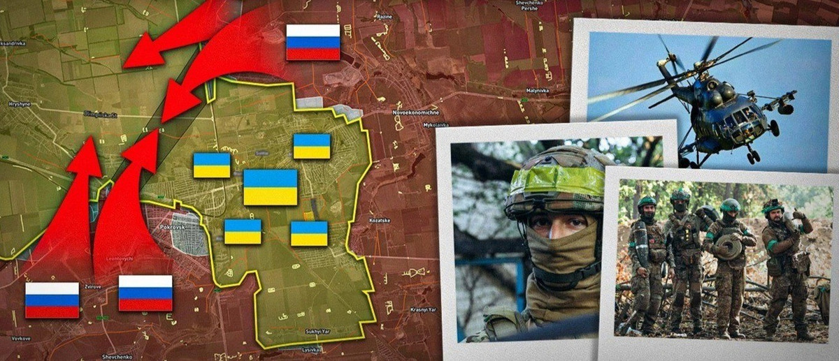 Tuy nhiên, các kênh quân sự công khai, có liên quan đến AFU lại vẽ ra một bức tranh hoàn toàn khác, nói về vòng vây hoạt động của AFU ở Pokrovsk và Myrnohrad. Hiện tại, tình hình vẫn chưa ngã ngũ, AFU vẫn còn cơ hội thoát thân, mặc dù đang bị hỏa lực, bom lượn có điều khiển và UAV FPV của Nga tấn công dữ dội.