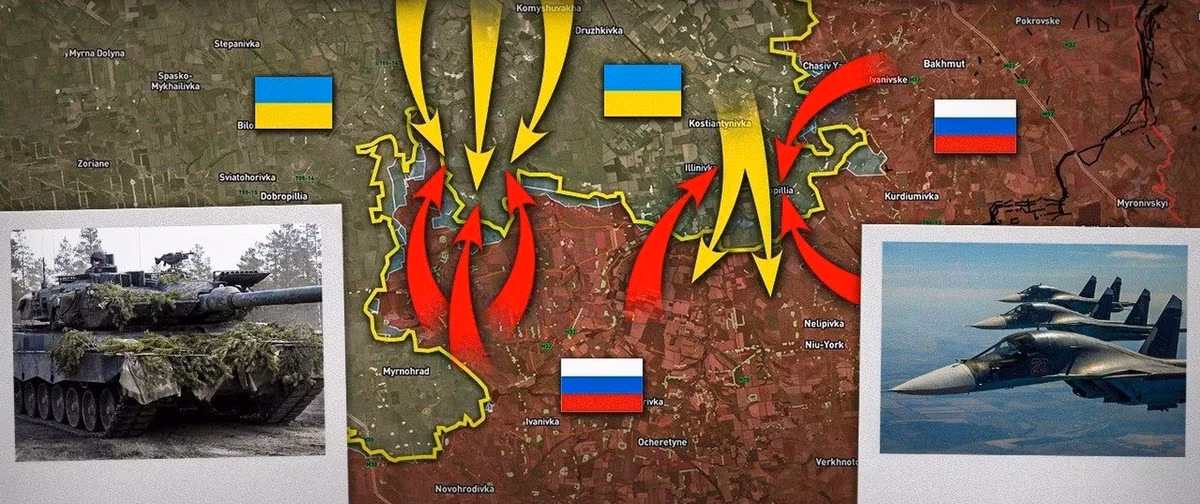 Trong khi phía Ukraine, lực lượng dự trữ ở Kostiantynivka tương đối mỏng, hỏa lực hạn chế, nên tình hình của họ ở đây khá khó khăn. Theo kênh Deep State của Ukraine, có mối liên hệ với Tổng cục tình báo AFU (GRU), cho biết RFAF có thể tổng tiến công Kostiantynivka trong chiến dịch thu đông sắp tới của Moskva. (nguồn ảnh Military Review, Rybar, Liveuamap, Kyiv Post).