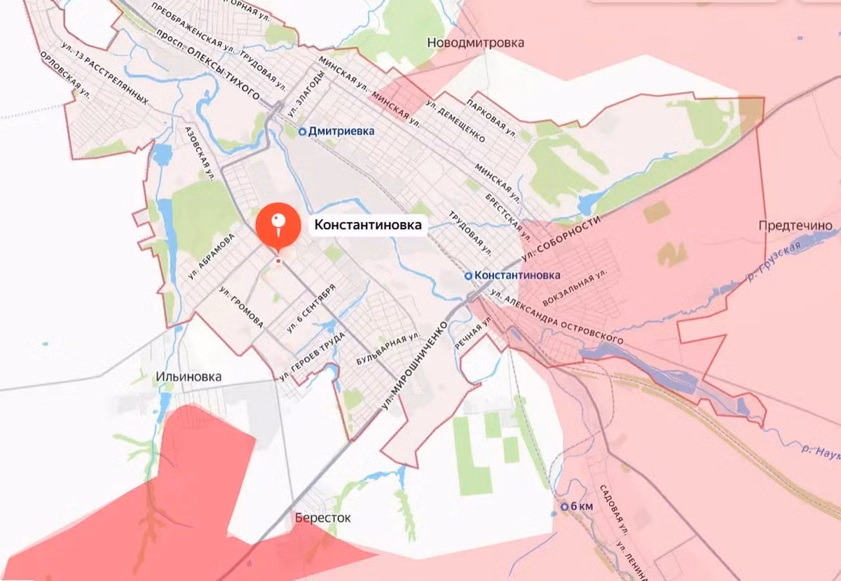 Trên hướng mặt trận Konstantinovka, ngay trong những ngày đầu năm mới 2026, Quân đội Nga (RFAF) đã kiểm soát thêm ít nhất 18 km vuông lãnh thổ trong vòng 24 giờ. Các mũi xung kích của Cụm quân phía Nam RFAF, đã tiến đến các làng Berestok và Ilyinovka, loại bỏ các ổ kháng cự của quân Ukraine.