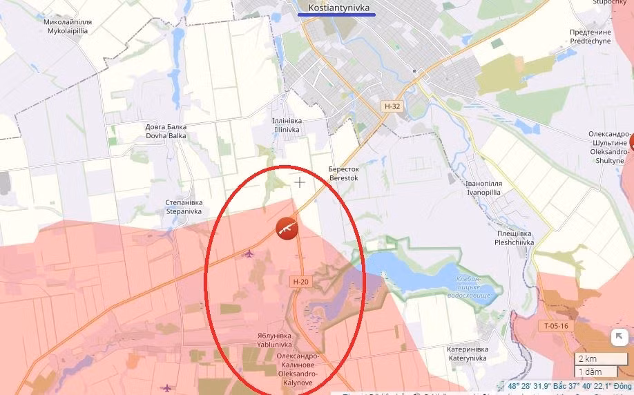 RIA Novosti dẫn lời viên sĩ quan Spartak cho biết, những chiến thuật như trên đã làm gián đoạn hoạt động tiếp tế hậu cần của Lực lượng Vũ trang Ukraine (AFU), ngăn cản họ tăng cường lực lượng trên tiền tuyến. Kênh Rybar đưa tin, trên hướng phía nam Konstantinovka, RFAF đã mở rộng vùng kiểm soát ở khu vực Yablonivka và đẩy lùi đối phương về tuyến công sự phía bắc ngôi làng.