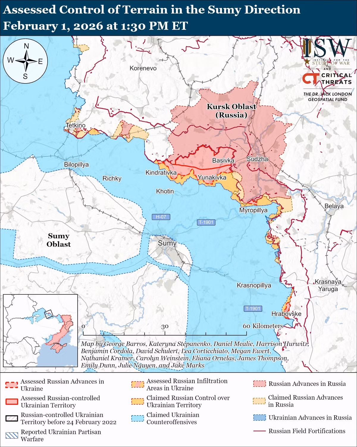Cách khu vực này 15 km về phía bắc là đường cao tốc M-02. Một khi RFAF tiến đến đường cao tốc này, khu vực Eisman-Glukhov sẽ bị bao vây. Đây sẽ là một bước ngoặt chiến lược quan trọng, buộc quân đội Ukraine phải bố trí lại lực lượng từ các chiến trường khác, để tăng cường phòng thủ khu vực này, bảo vệ thủ đô Kiev từ xa.